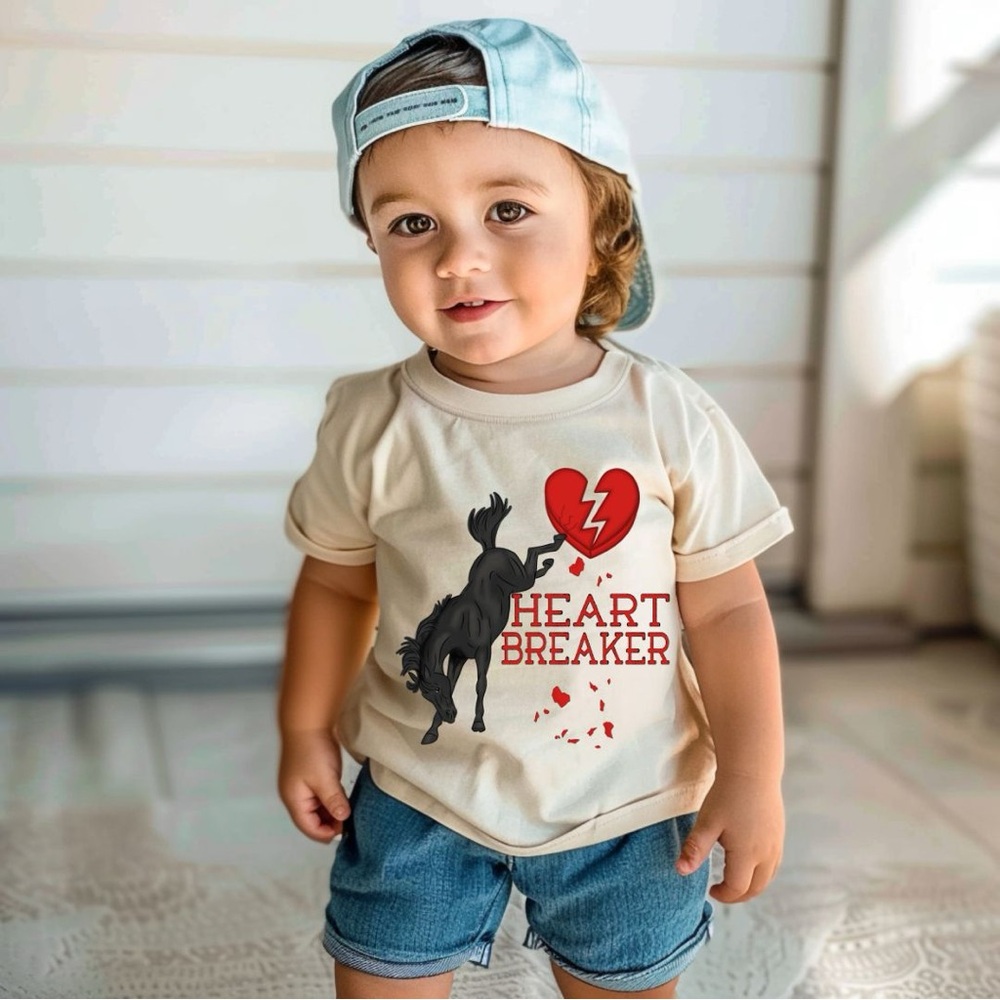 Bella Canvas Cream Heart Breaker Kids T-Shirt